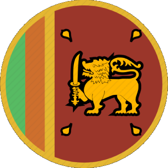 Rond Sri Lanka Asie Drapeaux 