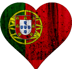 Coeur Portugal Europe Drapeaux 