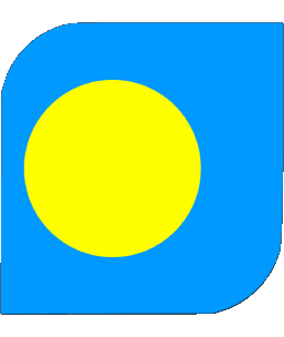 Square Palau Oceania Flags 