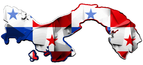 Karte Panama Amerika Fahnen 