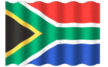 Waving South Africa Africa Flags 