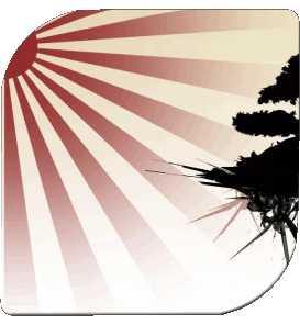 Square Japan Asia Flags 