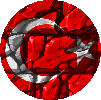 Tondo Turchia Asia Bandiere 