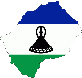 Map Lesotho Africa Flags 