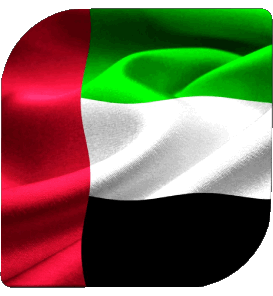 Carré Emirats Arabes Unis Asie Drapeaux 