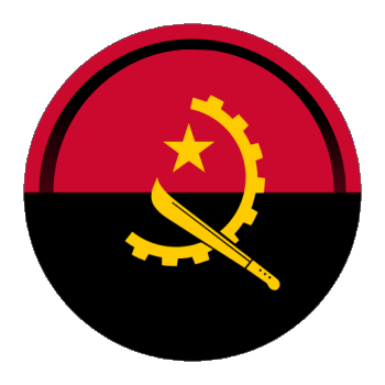 Round - Rings Angola Africa Flags 