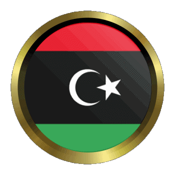 Rund - Ringe Libyen Afrika Fahnen 