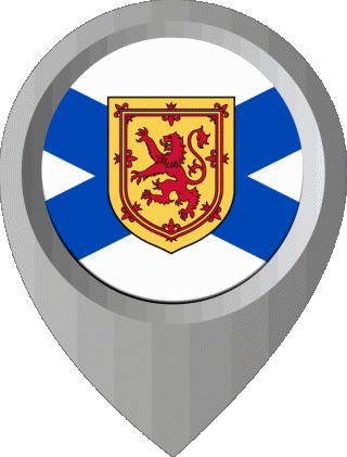 Location Pin Scotland Europe Flags 