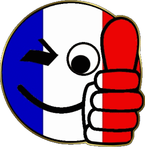 Smiley - OK National Frankreich Fahnen 