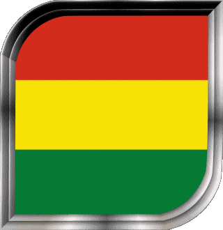 Carré Bolivie Amériques Drapeaux 
