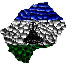 Carte Lesotho Afrique Drapeaux 