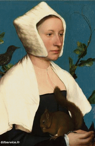 Hans Holbein le Jeune-Hans Holbein le Jeune ricreazioni d'arte covid contenimento sfida 2 Vari dipinti Morphing - Sembra Umorismo -  Fun 