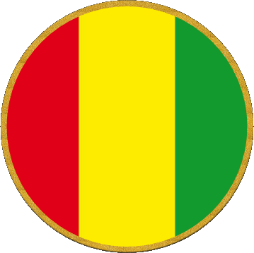 Round Guinea Africa Flags 