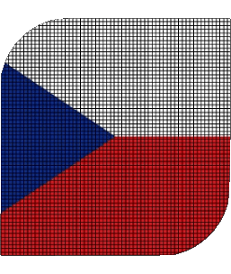 Square Czech Republic Europe Flags 