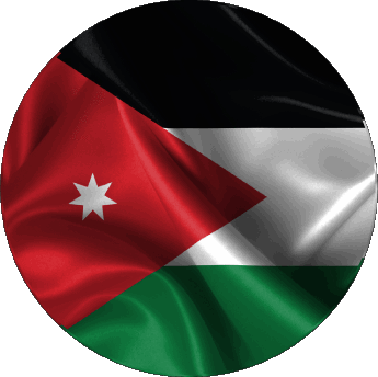 Rond Jordanie Asie Drapeaux 