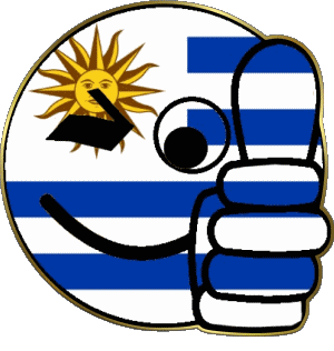 Smiley - OK Uruguay America Flags 