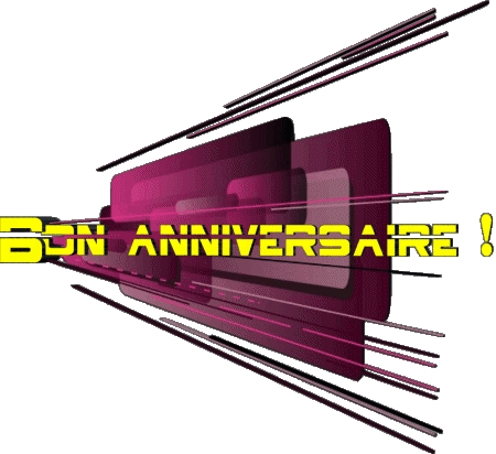 020 Transparenter Hintergrund Abstrait - Géométrique Bon Anniversaire Französisch Nachrichten 