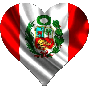 Corazón Perú América Banderas 
