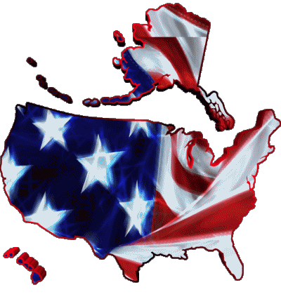 Map U.S.A - National America Flags 