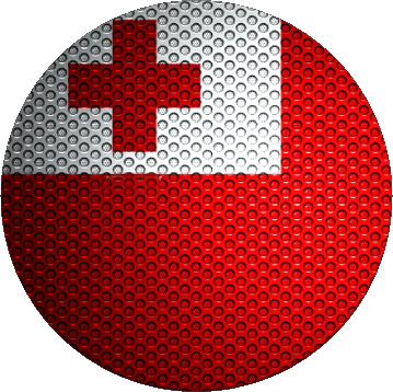 Round Tonga Oceania Flags 