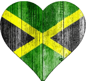 Herz Jamaika Amerika Fahnen 