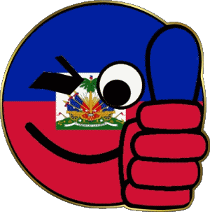 Smiley - OK Haiti Amerika Fahnen 