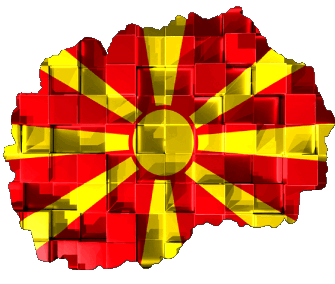 Carta Geografica Macedonia Europa Bandiere 