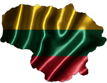 Mapa Lituania Europa Banderas 