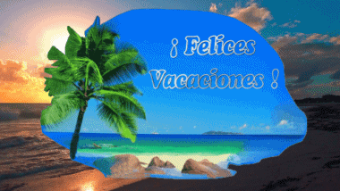 004 Fond Animé Felices Vacaciones Espagnol Messages 