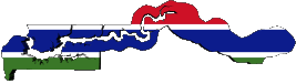 Map Gambia Africa Flags 