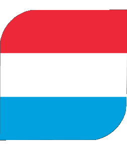 Square Luxembourg Europe Flags 