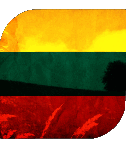 Square Lithuania Europe Flags 