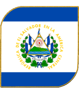 Square Salvador America Flags 