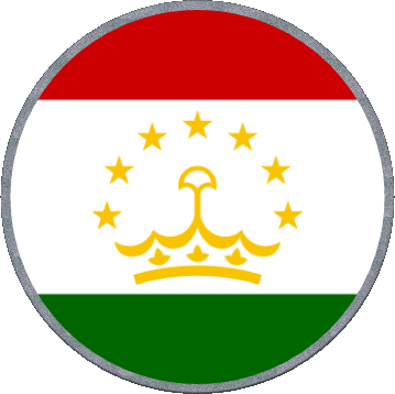 Runde Tadschikistan Asien Fahnen 