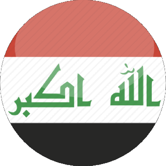 Rond Iraq Asie Drapeaux 