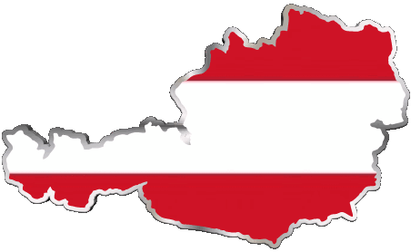 Mapa Austria Europa Banderas 