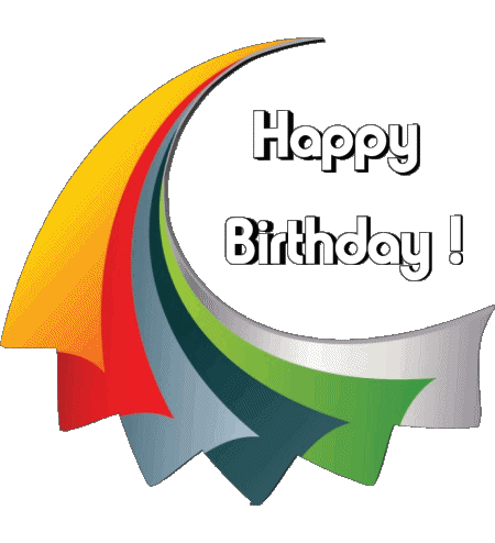 019 Fondo transparente Abstract - Geometric Happy Birthday Inglés Mensajes 