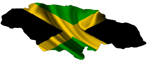 Map Jamaica America Flags 
