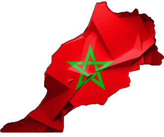 Carta Geografica Marocco Africa Bandiere 