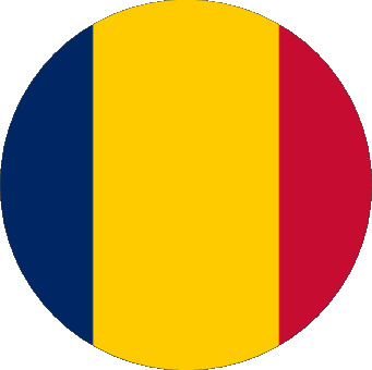 Rond Tchad Afrique Drapeaux 