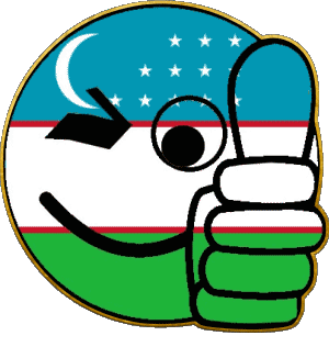 Smiley - OK Uzbekistan Asia Flags 