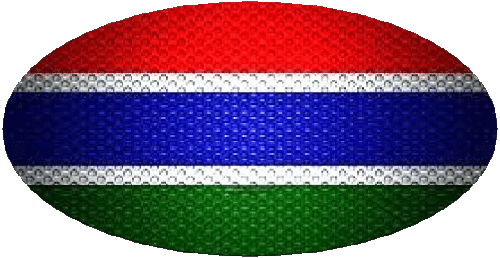Oval 01 Gambia Afrika Fahnen 