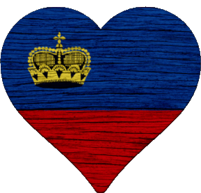 Coeur Liechtenstein Europe Drapeaux 