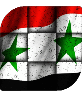 Square Syria Asia Flags 