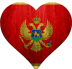 Cuore Montenegro Europa Bandiere 