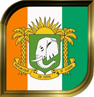 Plaza Elfenbeinküste Afrika Fahnen 