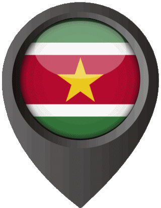 Marcador de ubicación Surinam América Banderas 