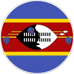 Rond Eswatini Afrique Drapeaux 