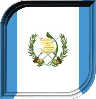 Quadrato Guatemala America Bandiere 
