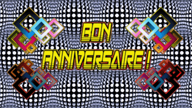 004 Fond Animé Abstrait - Géométrique Bon Anniversaire Français Messages 